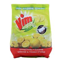 Vim Dish Washing Powder, With Lemon, Bag, 450g